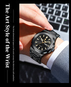 POEDAGAR Top Trendy Men's Watches Waterproof Luminous Date Week Luxury Men Watch Stainless Steel Quartz Business Man Clock Reloj