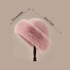 Furry Hats For Women, Autumn Winter Korean Style Warm Hats, Solid Color Flattering Mongolian Hats, Thickened Winter Outfits