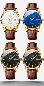 LIGE Fashion Brown Leather Watch Men Military Sports Men's Quartz Wristwatches Casual Waterproof Chronograph Relogios Masculino