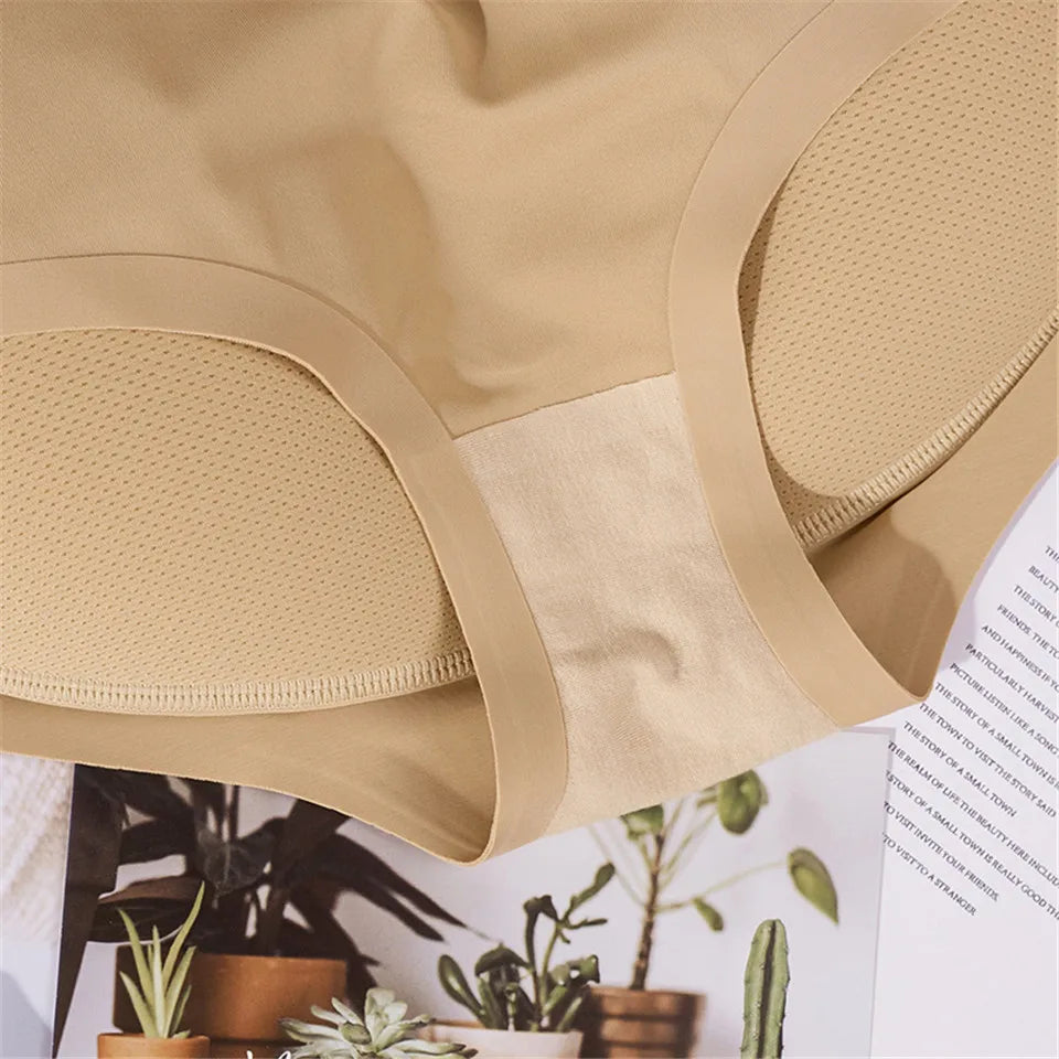 Women Body Shaper Buttocks Padded Panties Mid-Waist Hip Pad Fake Butt Lifter Underwear With Filling