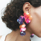 Colorful Shiny Large Shell Earrings