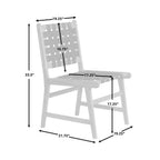 Sava Indoor Outdoor Armless Dining Side Chair in Black Webbing