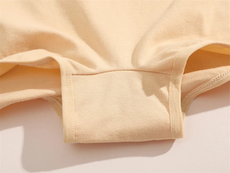 FINETOO 3PCS Women's Cotton Boyshort Panties Breathable Low Waist Solid Colors Underwear Female Casual Sports Boxers Underpants