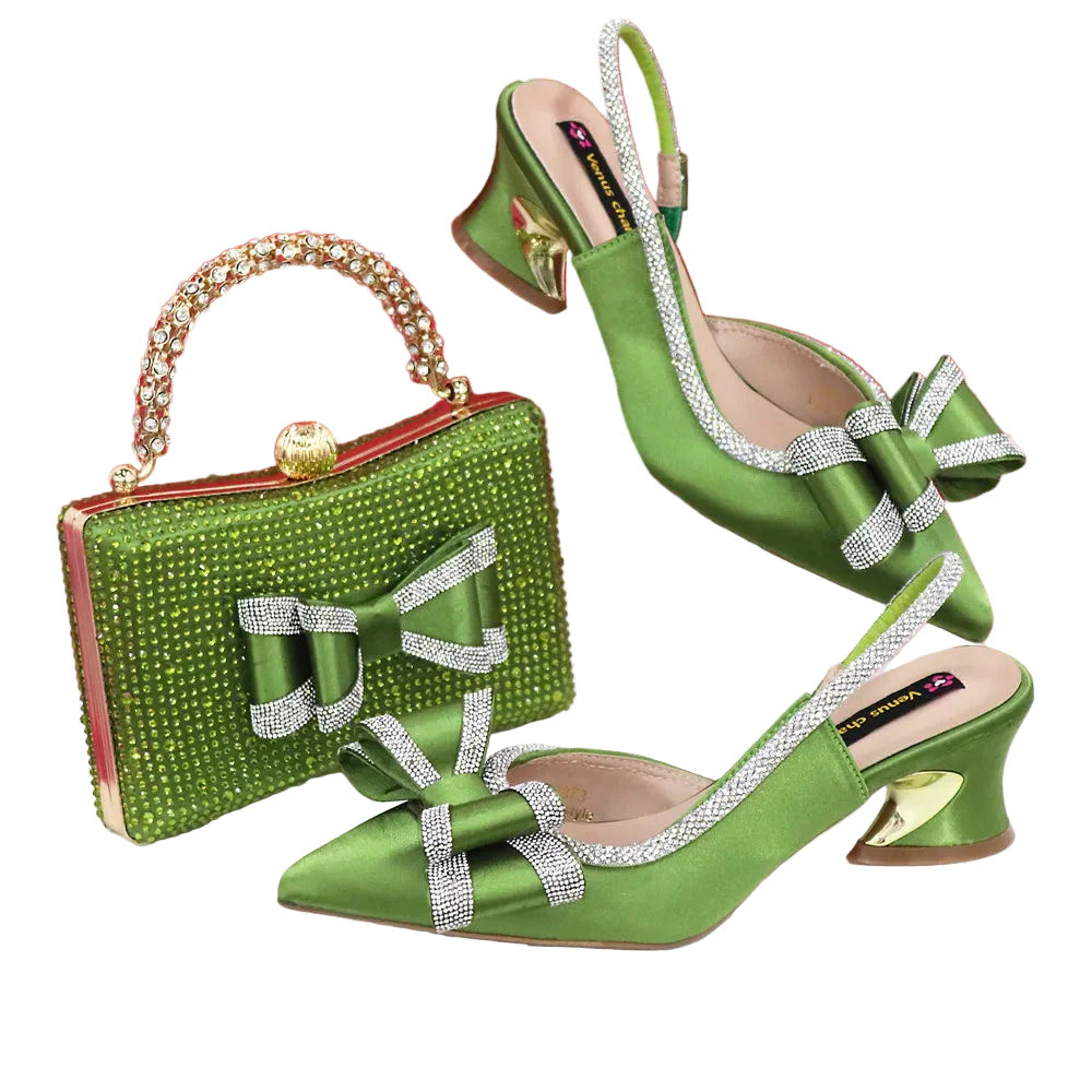 Latest Italian African Design Shoes and Bags Set ED1130