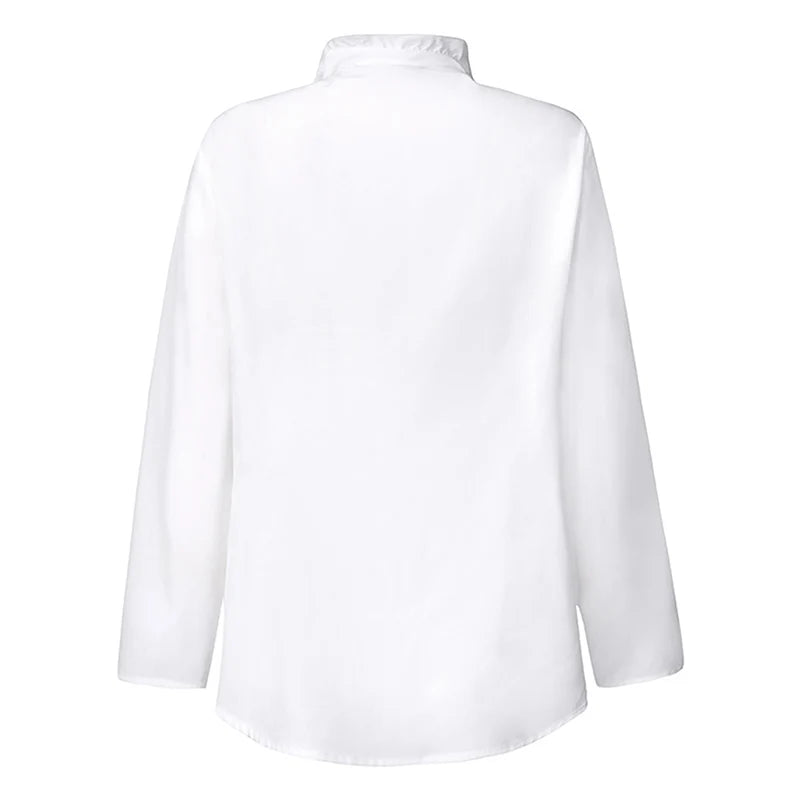 ZANZEA Elegant Women Blouse Ruffles Tops Fashion Long Sleeve Shirts Flounce Blusas Stylish OL Work Shirt Female White Blouses