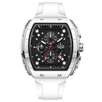 LIGE Waterproof Watches For Men Original Brand Luxury Silicone Square Men's Quartz Wristwatch Fashion Military Chronograph Male