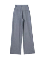 Willshela Women Fashion Solid Pleated Front Zipper Wide Leg Pants Vintage High Waist Full Length Female Chic Lady Trousers
