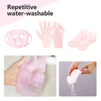 Silicone mask cover, reusable hydrating three-piece set