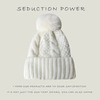 New Winter Twist Knitting Hat For Women Fur Pompom Thick Plush Cap Beanie Solid Color Ladies Warm Ski Snow Skullies Beanies