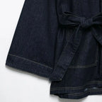 Women's Denim Jacket Solid Color Straps Waist Cinched Turndown Collar Fashionable Versatile Casual Spring Autumn Jacket 2025 New