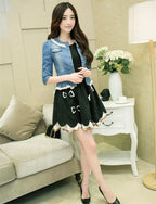 Denim Jacket Women 2023 Half sleeve Jean Jacket Woman Elastic Comfortable Denim Coat Short Denim Jacket Female
