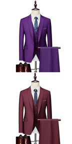 Men's Formal Slim Fit Suit Set, 2- or 3-Piece, M-6XL