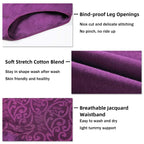 Plus Size Women's Cotton Underwear High Waisted Tummy Control Panties Full Coverage Briefs Jacquard Ladies Panty 3 Pack