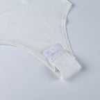 Sleeveless Knit Bodysuit Hot Summer Sexy Bodycon Off Shoulder Halter Tops Casual Street Bodice For Women ClubWear
