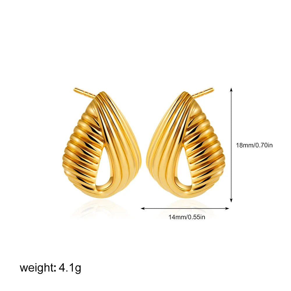 Three-Layer Textured Knot Earrings for Women