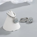 2CT Moissanite Huggie Hoop Earring