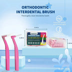 Kingubznis 20pcs  Interdental Brush For Dental Orthodontics Clean Between Teeth Cleaning Tools Soft Mini Brush With Dust Cover