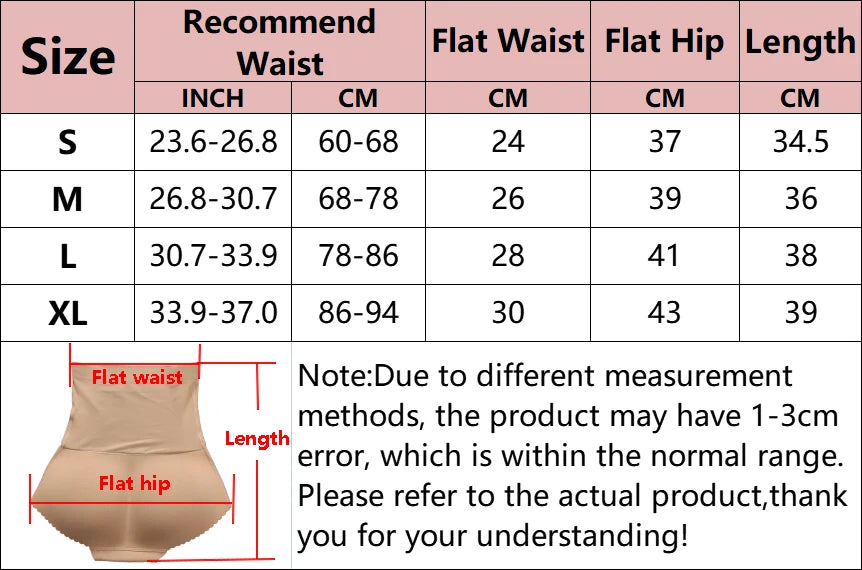 Women Underwear Lingerie Slimming Tummy Control Body Shaper Fake Ass Butt Lifter Briefs Lady Sponge Padded Butt Push Up Panties