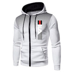 Mens Tracksuit Set Zipper Hoodie with Joggers Athletic Sportswear Gym Workout Outfit Urban Casual Autumn Training Sports Suit