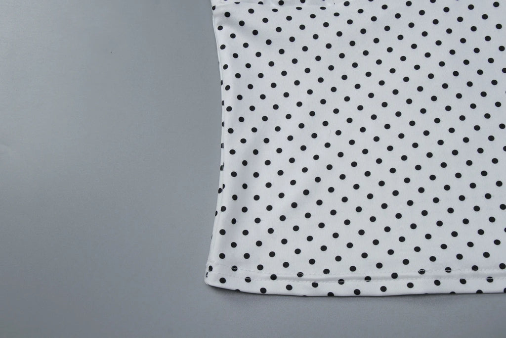 Dulzura Summer Latest Fashion Backless Slim Ruffles Polka Dot Camisole Women'S Sexy Elegant Y2K Clothes Party Club Street Outfit