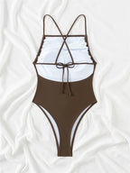Lacy one piece swimsuit