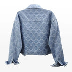2026 Women's Denim Jacket New Embroidery Jacquard Ladies Outerwear Leisure Loose Korean Version Fashion Female Cowboy Coat