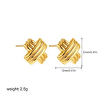 Three-Layer Textured Knot Earrings for Women
