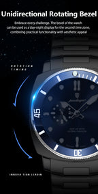 POEDAGAR Top Fashion Luxury Watch For Men Waterproof Luminous Date Men's Watches Stainless Steel Business Quartz Male Wristwatch