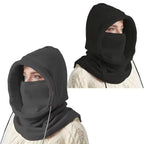 1pc Unisex Winter Balaclava - Windproof Knit Hood with Drawstring, Warm Motorcycle Headgear for Cold Weather,Ski Mask