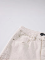 Designer Women Fashion Spring Summer Embroidery Flowers Jeans Hollow Out High Waist Denim Pants Casual Ankle Length Trousers