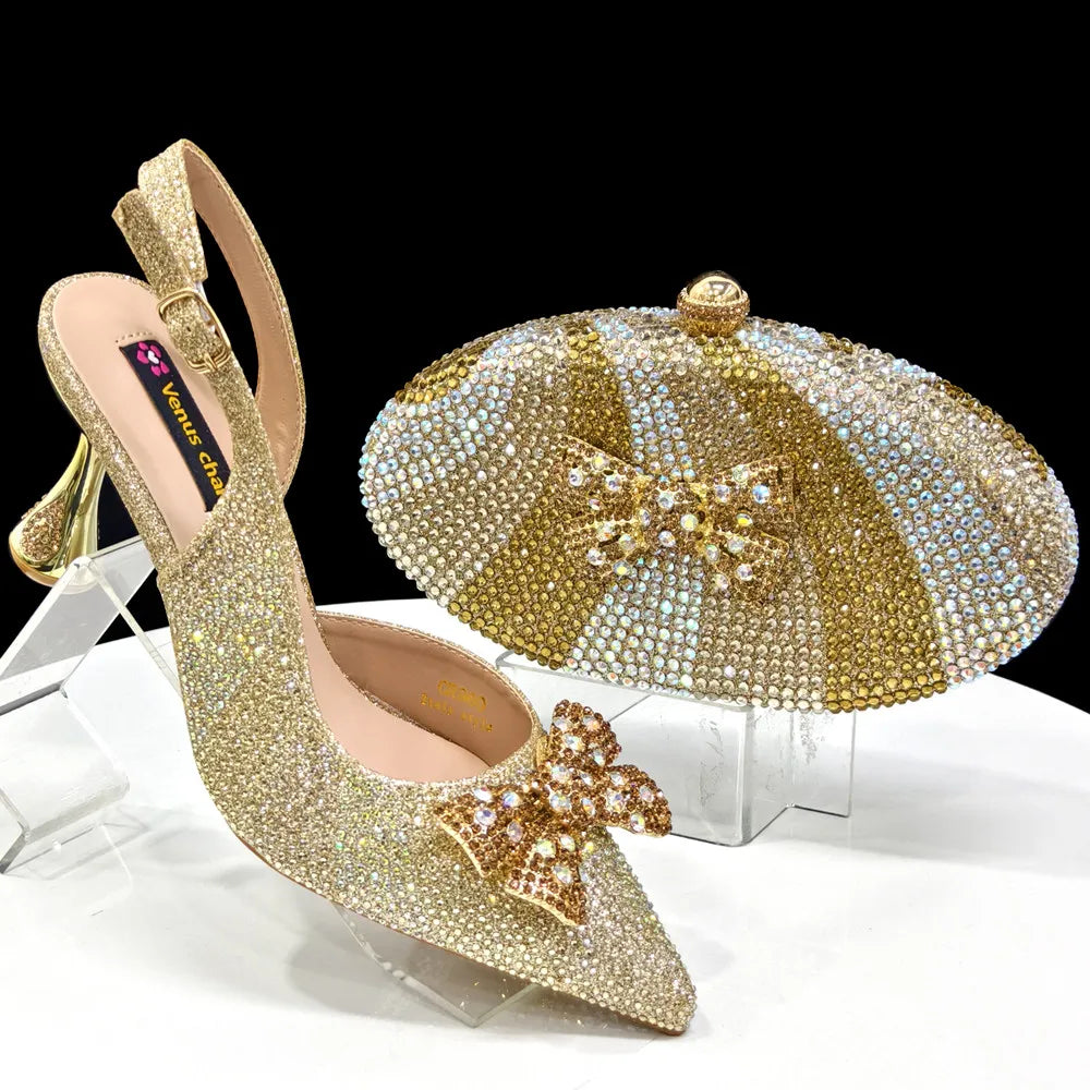 Italian Shoes And Bag Sets For Evening Party Ho1-1