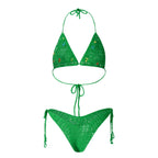 Green Knit Two-Piece swimsuit
