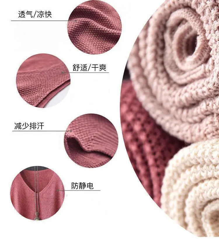 40-100Kg Women Clothing Casual Loose Oversized Solid Sweater Vest Summer Knit Ice Silk T-shirt Chic Sleeveless All-match Tops