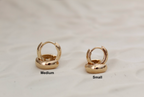 Tiny Plain Minimalistic and Simple Huggie Earrings