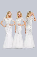 Elegant Ever-pretty tulle evening wedding party dress