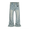 AZUL CHECKERED FLARE DENIM