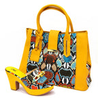 Italian latest design handbag and shoe set
