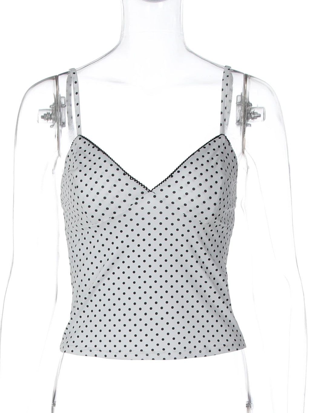 Dulzura Summer Latest Fashion Backless Slim Ruffles Polka Dot Camisole Women'S Sexy Elegant Y2K Clothes Party Club Street Outfit