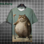 Cat Print shirts - Y2K Graphic T-Shirt