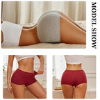 FINETOO 3PCS Women's Cotton Boyshort Panties Breathable Low Waist Solid Colors Underwear Female Casual Sports Boxers Underpants