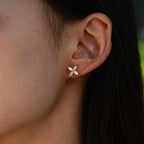 VVS1 D Round Moissanite Stud Earrings for Women