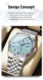 POEDAGAR Fashion Exquisite Men Wristwatches Waterproof Luminous Date Luxury Man Watch Stainless Steel Quartz Men's Watches Reloj