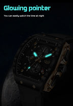 LIGE Waterproof Watches For Men Original Brand Luxury Silicone Square Men's Quartz Wristwatch Fashion Military Chronograph Male