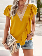 White Women's plus size shirt summer chic elegant shirt casual women's fashionable shirt White