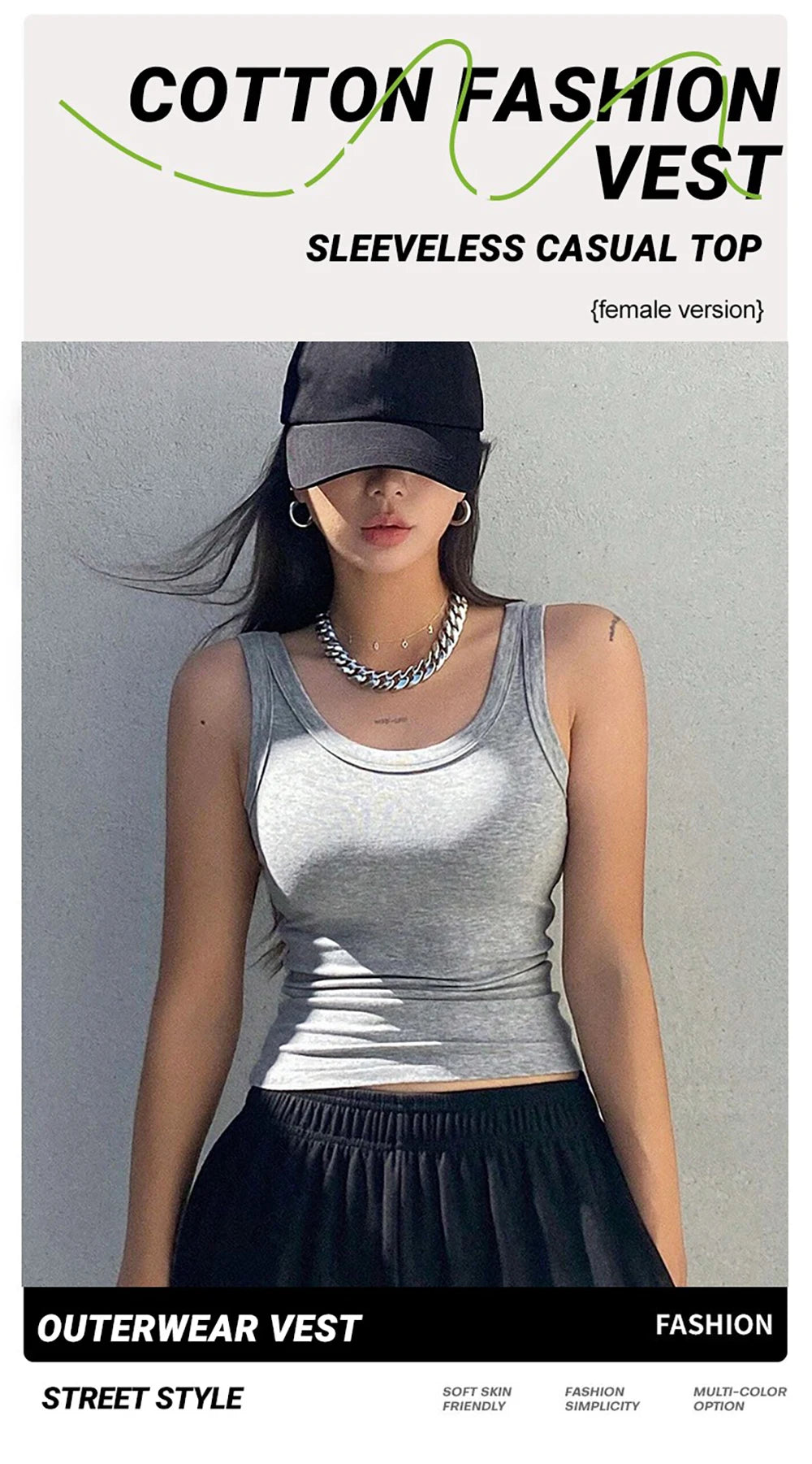 Customize Pattern DIY Picture Women Korean Tank Tops Thread Casual Street Vest Hip Hop Sleeveless Clothes Summer Y2K Woman Vests