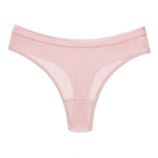 4Pcs Women's Panties G-Strings Set Fashion New Striped Soft Cotton Underwear Sexy Lingerie Sports Breathable Cozy
