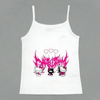 Y2K Hello Kitty Crop Top – Emo Girls Vintage Punk Tank