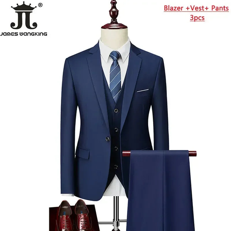 Men's Formal Slim Fit Suit Set, 2- or 3-Piece, M-6XL