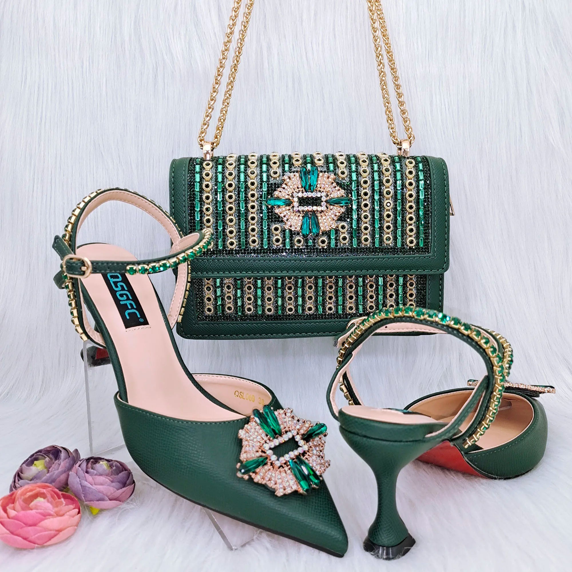 Italian Shoes And Bag Sets For Evening Party HGG1-20