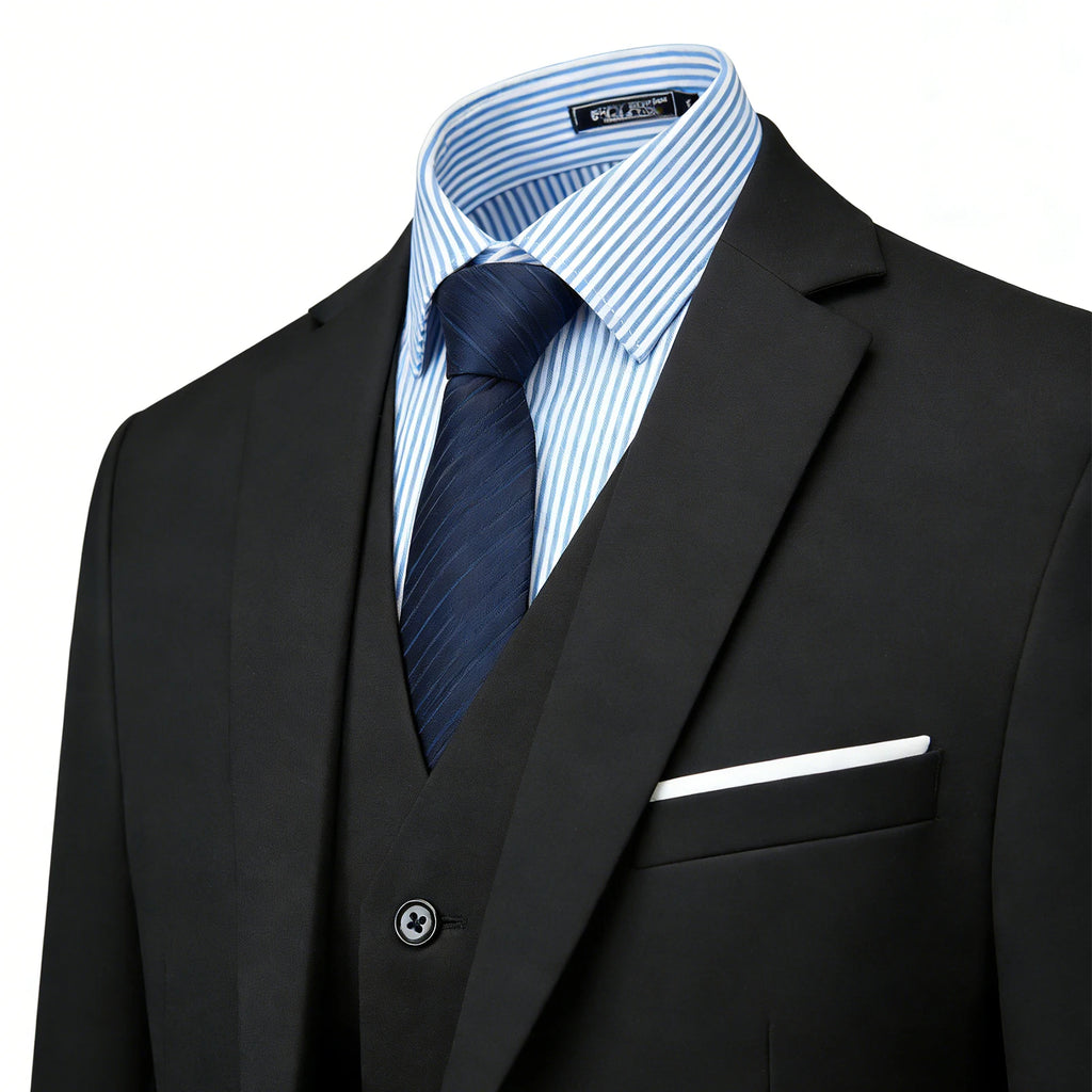 CYPTIRY Men's 3 Piece Suit Set - Classic Business Slim Fit Clothing Package Includes Blazer Pants And Shirt